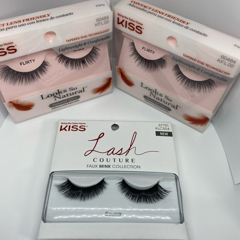 Eyelashes  KISS BUNDLE OF 3 , NIB